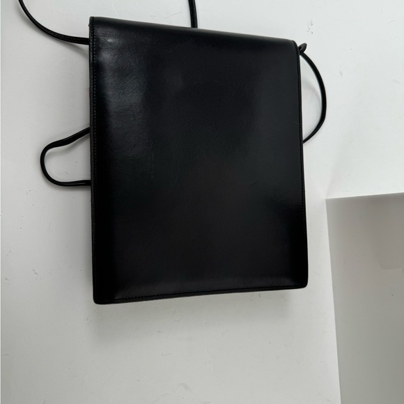 YSL Black structured rectangular flap bag. Thin strap can be worn so many ways - Picture 10 of 11